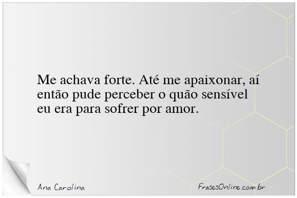 Frase de Ana Carolina