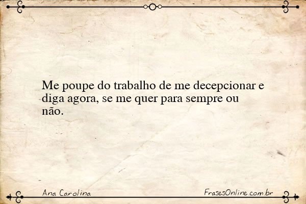 Frase de Ana Carolina