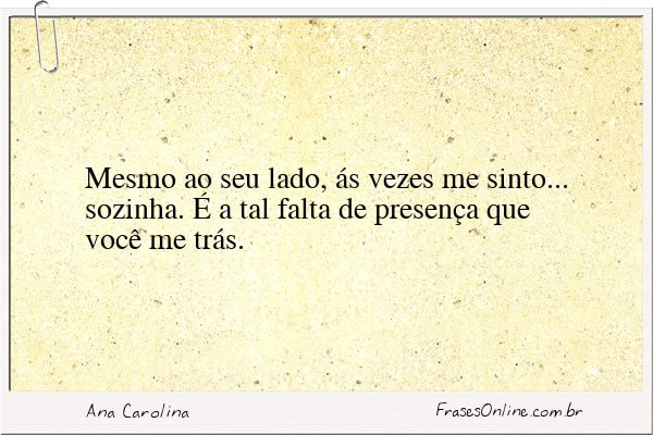 Frase de Ana Carolina