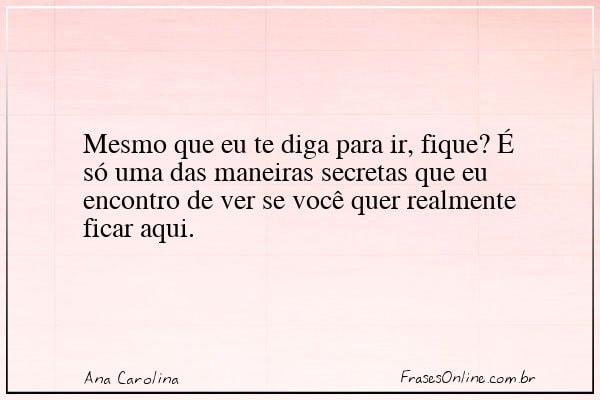 Frase de Ana Carolina