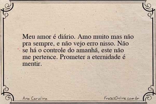 Frase de Ana Carolina