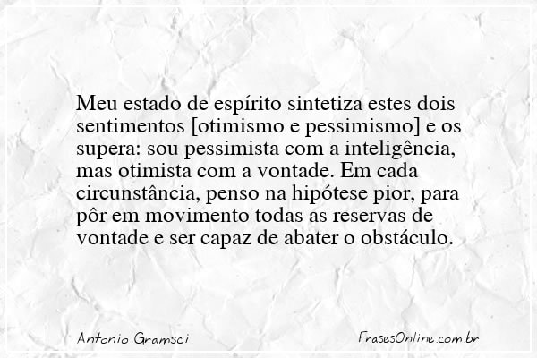 Frase de Antonio Gramsci