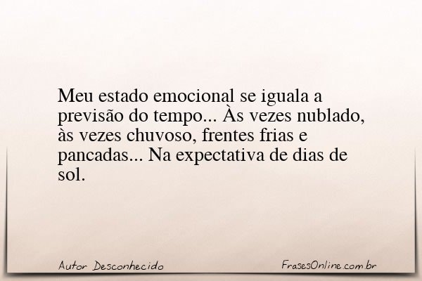 Frase de Autor Desconhecido