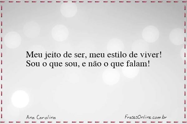 Frase de Ana Carolina