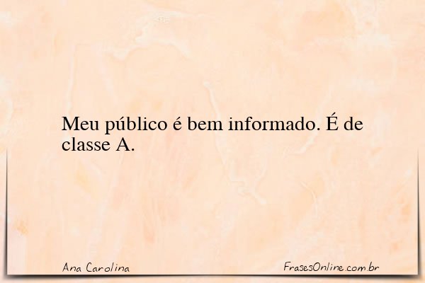 Frase de Ana Carolina