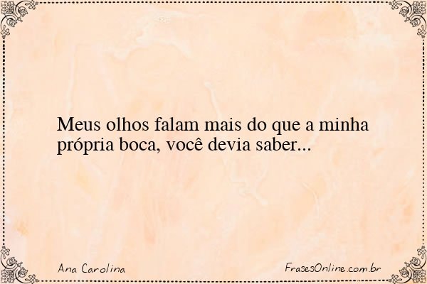 Frase de Ana Carolina