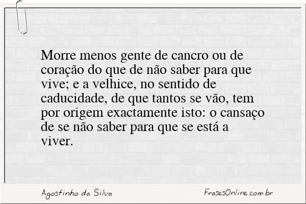 Frase de Agostinho da Silva