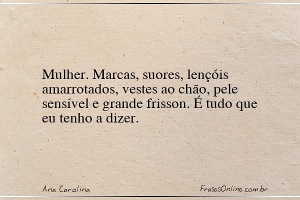 Frase de Ana Carolina