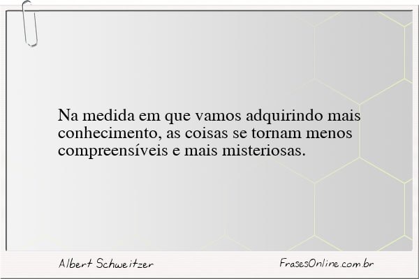 Frase de Albert Schweitzer