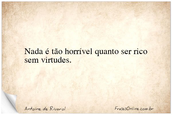 Frase de Antoine de Rivarol