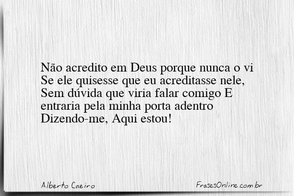 Frase de Alberto Caeiro