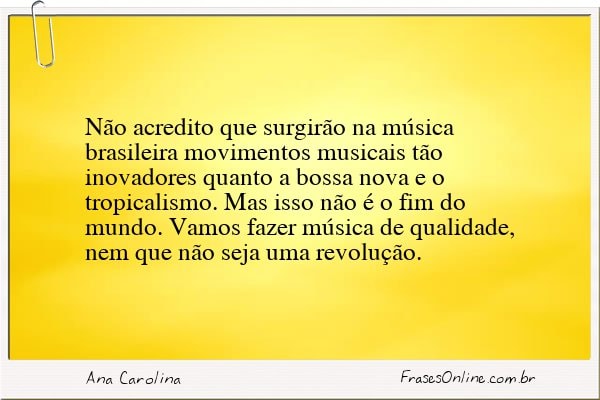 Frase de Ana Carolina