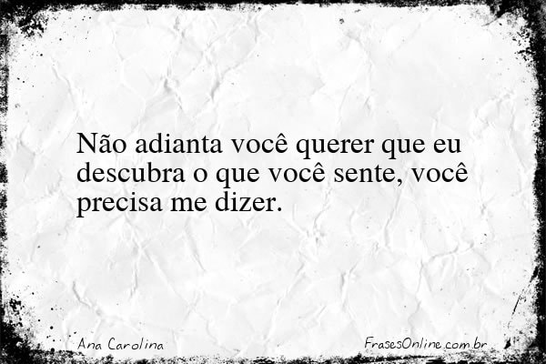 Frase de Ana Carolina