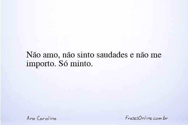 Frase de Ana Carolina