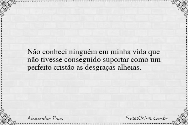 Frase de Alexander Pope