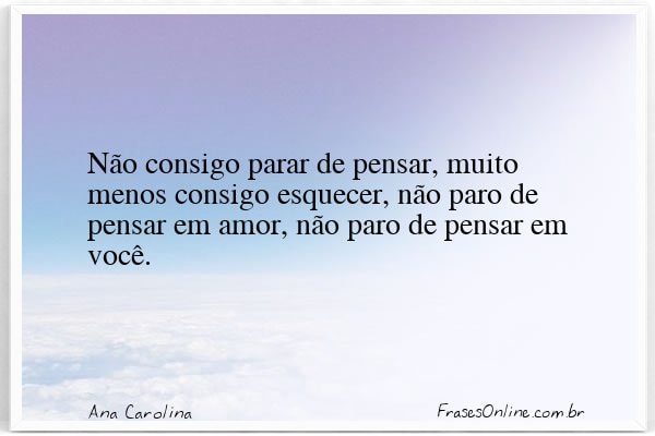 Frase de Ana Carolina