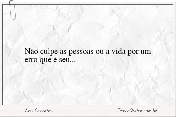 Frase de Ana Carolina