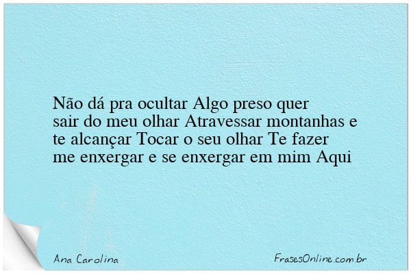 Frase de Ana Carolina