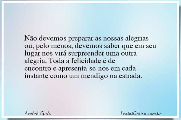Frase de André Gide