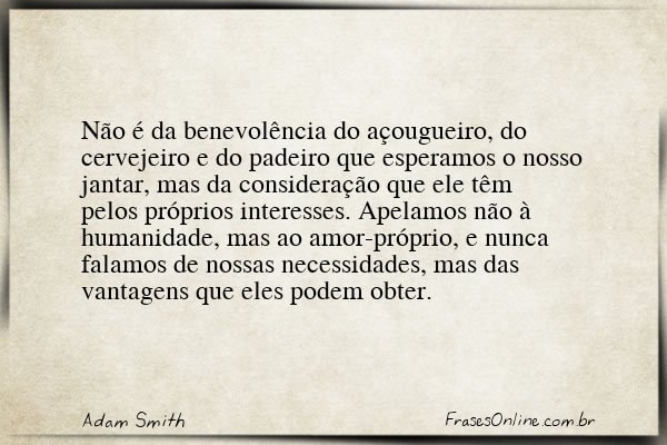 Frase de Adam Smith