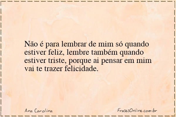 Frase de Ana Carolina