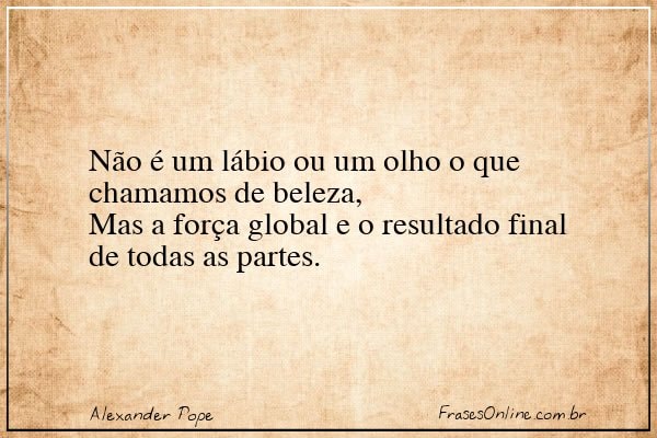 Frase de Alexander Pope