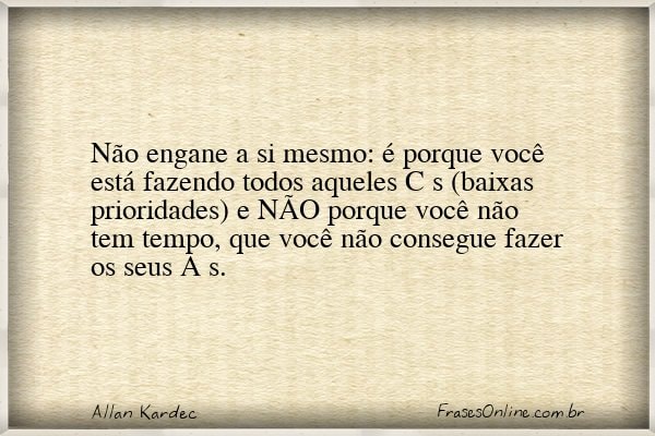 Frase de Allan Kardec
