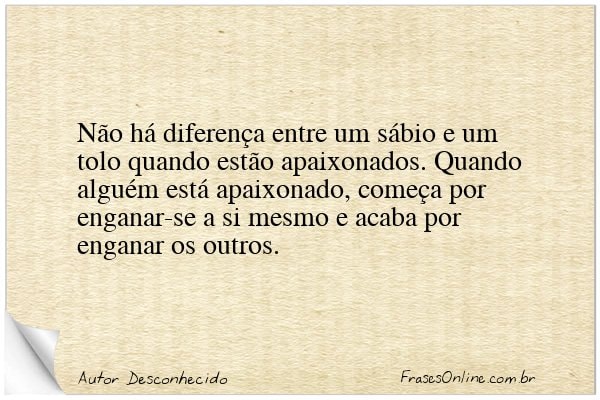 Frase de Autor Desconhecido