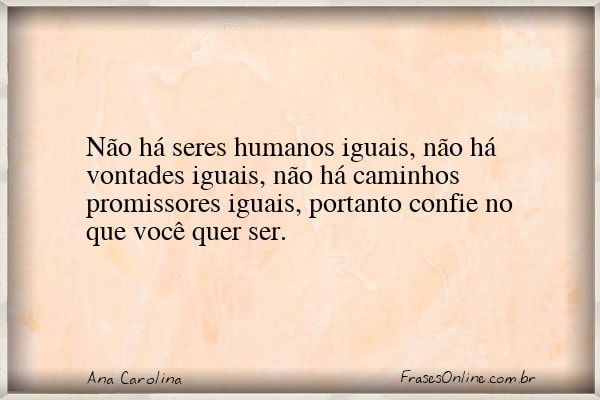 Frase de Ana Carolina