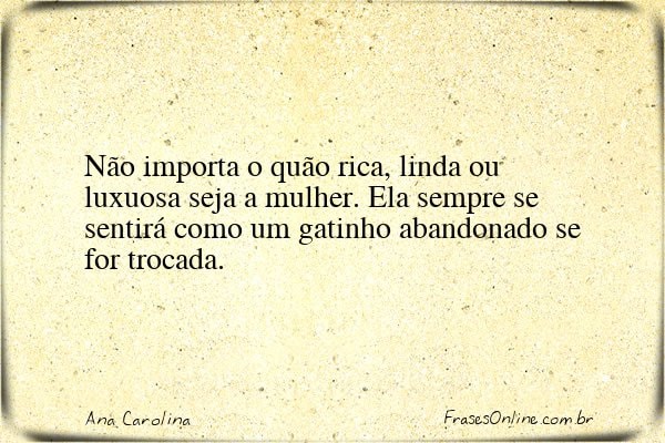 Frase de Ana Carolina