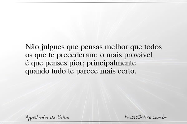 Frase de Agostinho da Silva