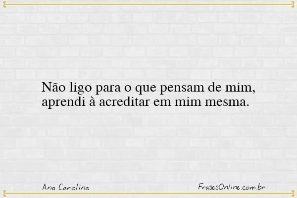 Frase de Ana Carolina