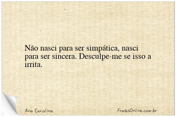 Frase de Ana Carolina