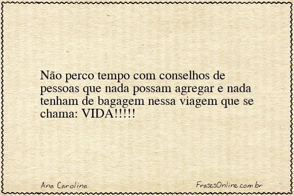 Frase de Ana Carolina