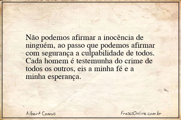 Frase de Albert Camus
