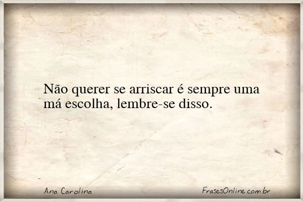 Frase de Ana Carolina