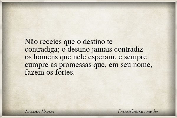 Frase de Amado Nervo