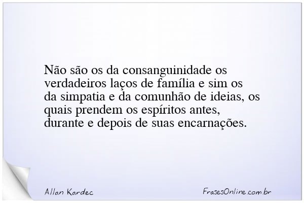 Frase de Allan Kardec