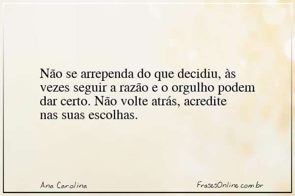 Frase de Ana Carolina