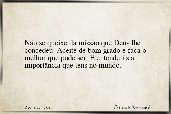 Frase de Ana Carolina