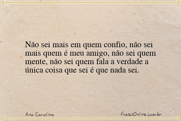 Frase de Ana Carolina