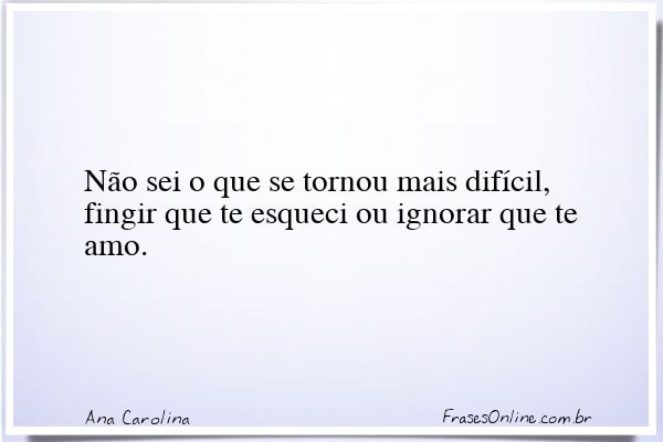 Frase de Ana Carolina