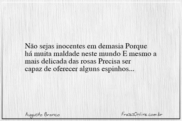 Frase de Augusto Branco