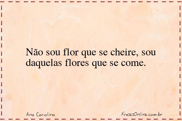 Frase de Ana Carolina