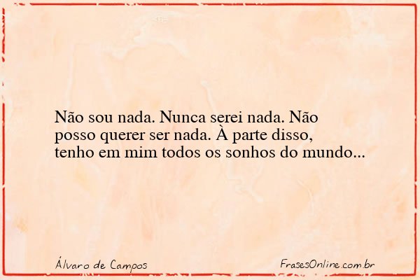 Frase de Álvaro de Campos