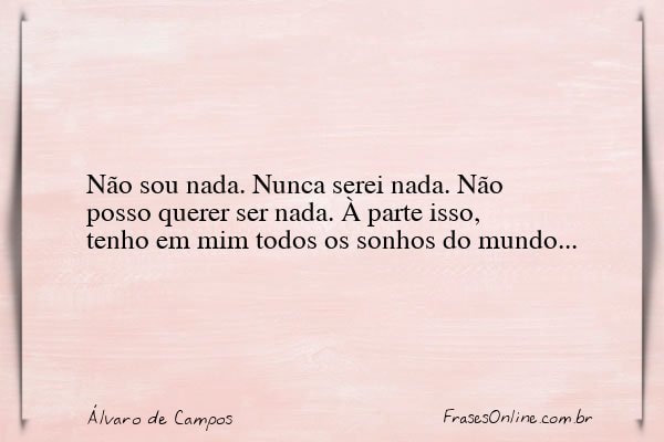 Frase de Álvaro de Campos