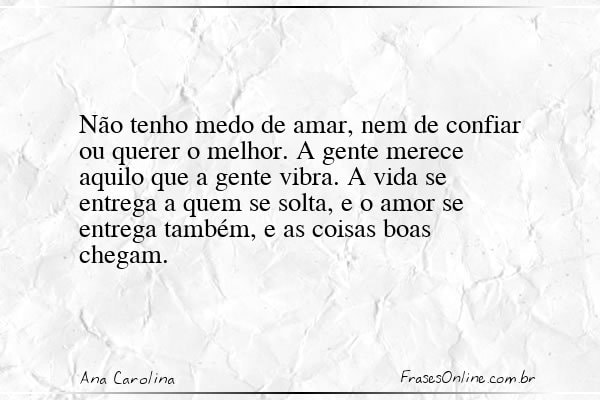 Frase de Ana Carolina