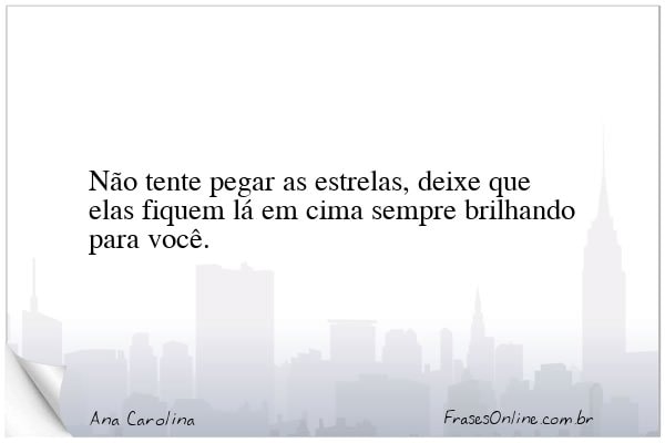 Frase de Ana Carolina