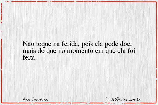Frase de Ana Carolina