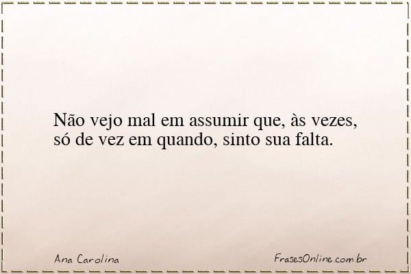 Frase de Ana Carolina